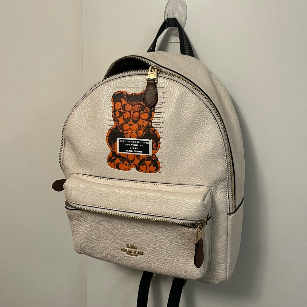 Coach Gummy Bear Cream and Orange Backpack